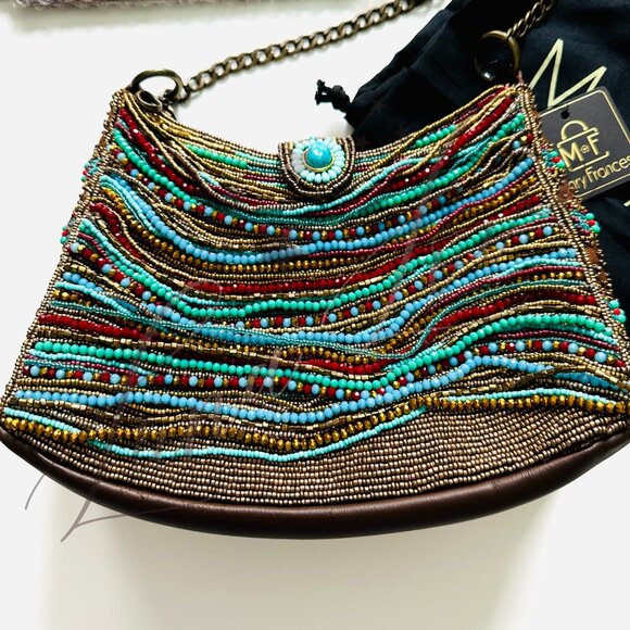 MARY FRANCES Sway With Me Beaded Crossbody / Clutch Bag NWT - Picture 4 of 9